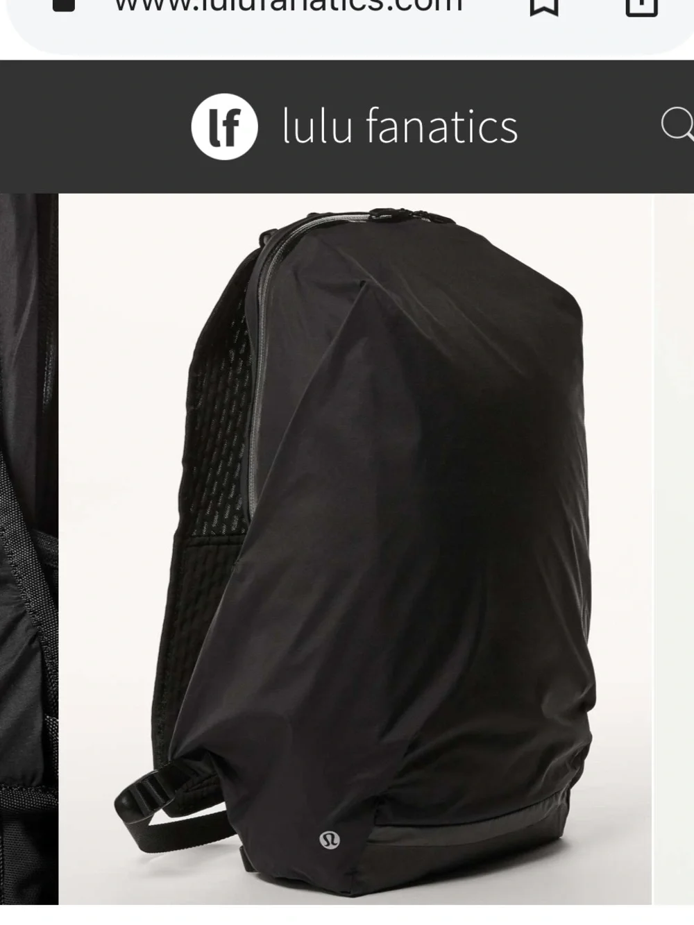 Lululemon Surge Run Backpack II 16L Black Reflective Unisex Mens Womens